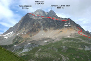 Via Normale Piz Cotschen