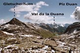 Via Normale Piz dal Mrc - Immagine ripresa dalla vetta del Piz dal Mrc