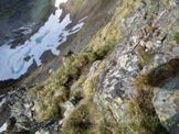 Via Normale Pizzo di Rodes (cresta WNW) - La cresta esposta sopra il lago di Rodes
