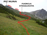 Via Normale Piz Nuna - Litinerario dallAlp Laschadura (q. 2000 m)