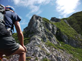 Via Normale Monte Cavallo - In salita lungo la cresta