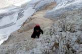 Via Normale Marmolada - Punta Rocca - Passaggio lungo la cresta