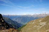 Via Normale Sasso Maurone - Vista su Sondalo dal Passo di Dombastone.