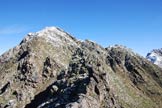 Via Normale Corno dei Becchi - Via Normale da S - Il Corno dei Becchi dalla cima del Sasso Maurone.