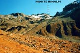 Via Normale Monte Rinalpi - A centro immagine i cordoni morenici basali