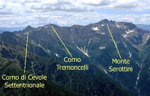 Via Normale Corno Tremoncelli - Cresta W