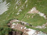 Via Normale Monte Cadelle - In discesa sul sentiero del versante SSW