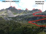 Via Normale Monte Cadelle - Cresta SW - Il percorso di salita da WNW