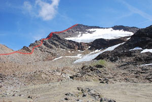 Via Normale Pizzo Tresero - Cresta W