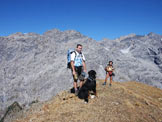 Via Normale Monte Forcellino - Via Normale da E - In cima. Sullo sfondo Cime di Campo, Trafoier e Thurwieser.