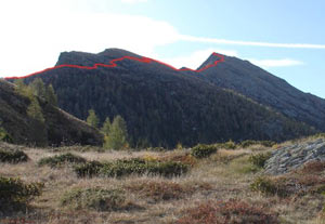 Via Normale Monte Storile - Via Normale da W