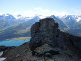 Via Normale Piz dEmmat Dadaint - La torretta di vetta da N