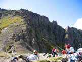 Via Normale Gronton - Via Normale - Alla Forcella di Bocche con la cima del Gronton.