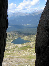 Via Normale Cavallazza Piccola - Scorcio sul Lago della Cavallazza.