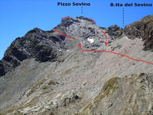 Via Normale Pizzo Sevino - cresta E