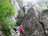 Via Normale Ferrata Mazzocchi - Particolare della ferrata