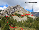 Via Normale Pizzo Vicima - La prima parte dellitinerario, da poco sopra la partenza