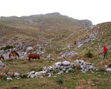 Via Normale Monte Ferruccia - Lattacco del canale che conduce in cresta