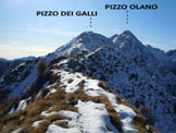 Via Normale Pizzo dei Galli - versante E - Immagine ripresa dallanticima N