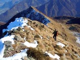 Via Normale Monte Combana - Cresta E - In discesa sulla cresta est