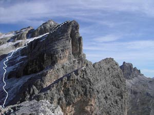 Via Normale Cima Scotoni punta SE