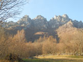 Via Normale Monte Cancervo - La bastionata vista da Pianca