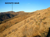 Via Normale Monte Bar - Il M. Bar dal versante W della cresta SSE del M. Garzirola