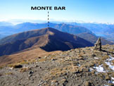 Via Normale Monte Garzirola - Cresta WSW - Panorama verso il Monte Bar, dalla vetta