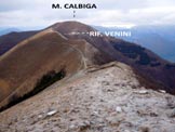 Via Normale Monte di Tremezzo - Il M. Calbiga dalla cresta WNW del M. di Tremezzo