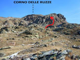 Via Normale Corno delle Ruzze - In salita