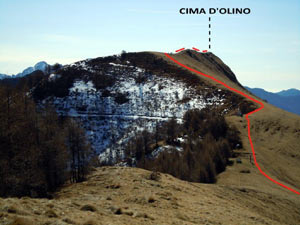 Via Normale Cima dOlino - da NW