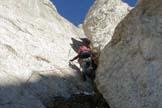 Via Normale Punta delle Vallate - Diedro attrezzato con fune