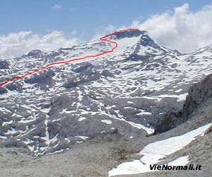 Via Normale La Fradusta - Vista dalla Cima delle Scarpe