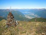 Via Normale Cima Calescio - Il Fiume Ticino che si immette nel Lago Maggiore, dalla vetta