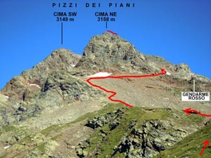 Via Normale Pizzi dei Piani