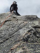 Via Normale Hochschijen-Cresta Sud - Prime lunghezze