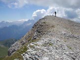 Via Normale Cima del Bachet - Sulla piatta cima