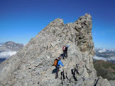 Via Normale Piz Uertsch - Lungo la cresta sommitale