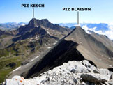 Via Normale Piz Uertsch - Panorama di vetta, verso NE