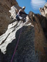 Via Normale Punta Four - Cresta SE - Tratto di arrampicata