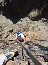 Via Normale Jegihorn-Klettersteig (via ferrata) - La prima scala.