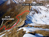 Via Normale Monte Canale - Cresta WNW - In discesa sulla cresta WNW