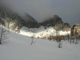 Via Normale Torre Clampil - La breve cresta dopo la forcella