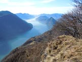 Via Normale Sasso Rosso - VN svizzera - Panorama sul Lago di Lugano, dalla cima