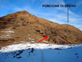 Via Normale Poncione di Breno - Il Poncione di Breno dalla Forcola dArasio