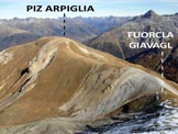 Via Normale Piz Arpiglia - Cresta S - Immagine ripresa dalla cresta NE del Piz Uter