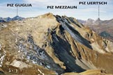 Via Normale Piz Uter - Il Piz Mezzaun, dal Piz Uter