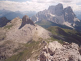 Via Normale Cima Ambrizzola - Foto di vetta verso Becco di Mezzod e Pelmo