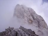 Via Normale Cima della Madonna - Dalla cima vista sul Sass Maor