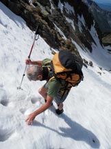 Via Normale Monte Pietra Quadra - Discesa Lungo il canale